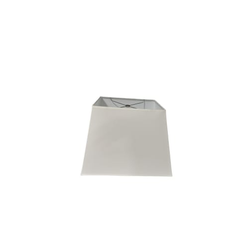 Lampshades Inc. Square Hardback Lampshade, 8"x8" Top x 9"x9" Bottom x 10" Slant Height, White